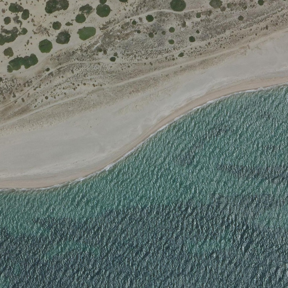Aerial map of Playa de los Percheles