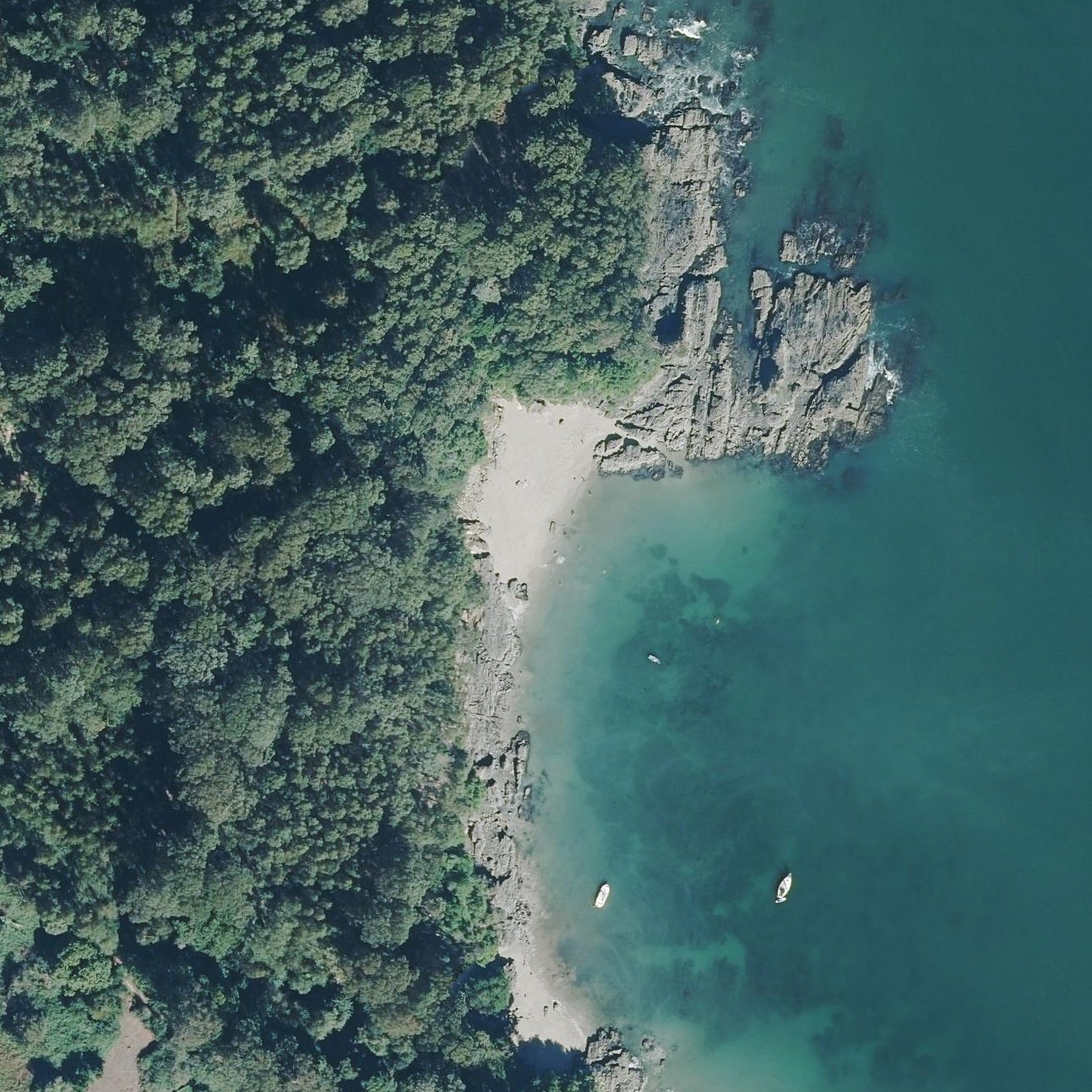 Aerial map of Playa de Lourido
