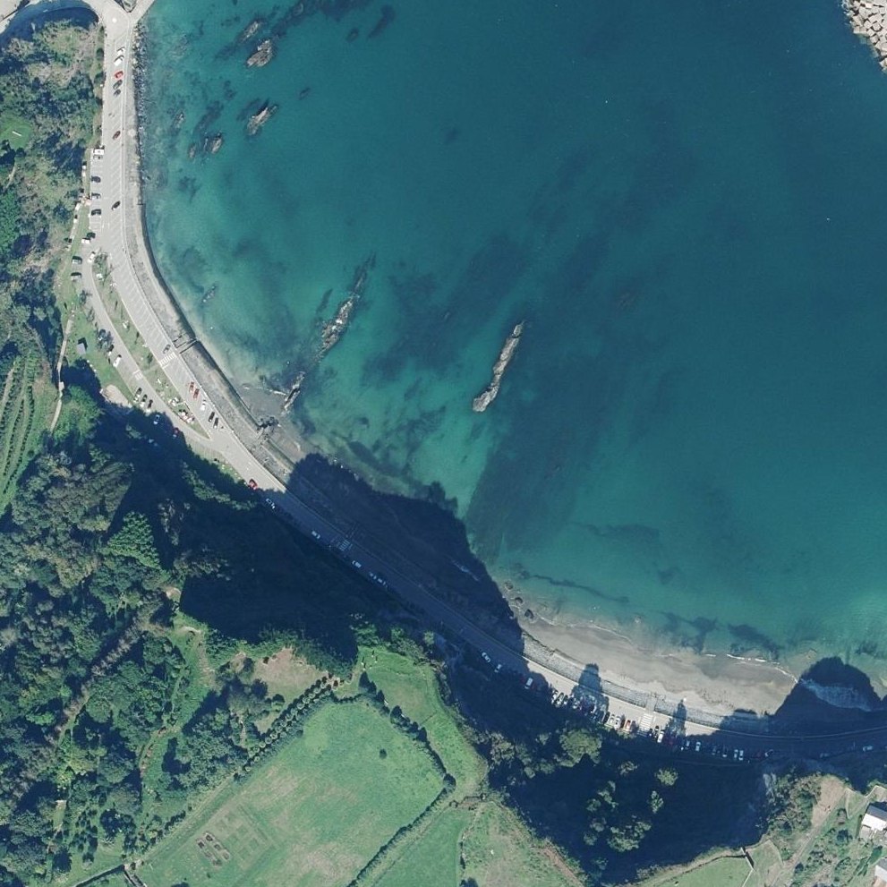 Aerial map of Playa de Luarca