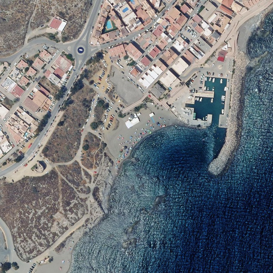 Aerial map of Playa de Luis Siret