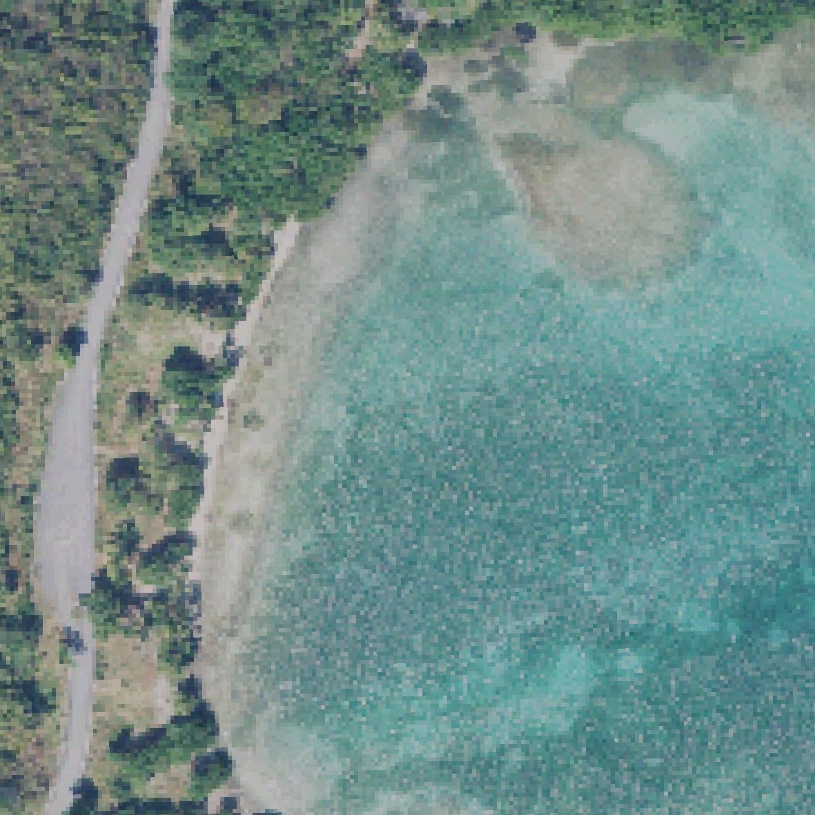 Aerial map of Playa de MamaLuz Beach