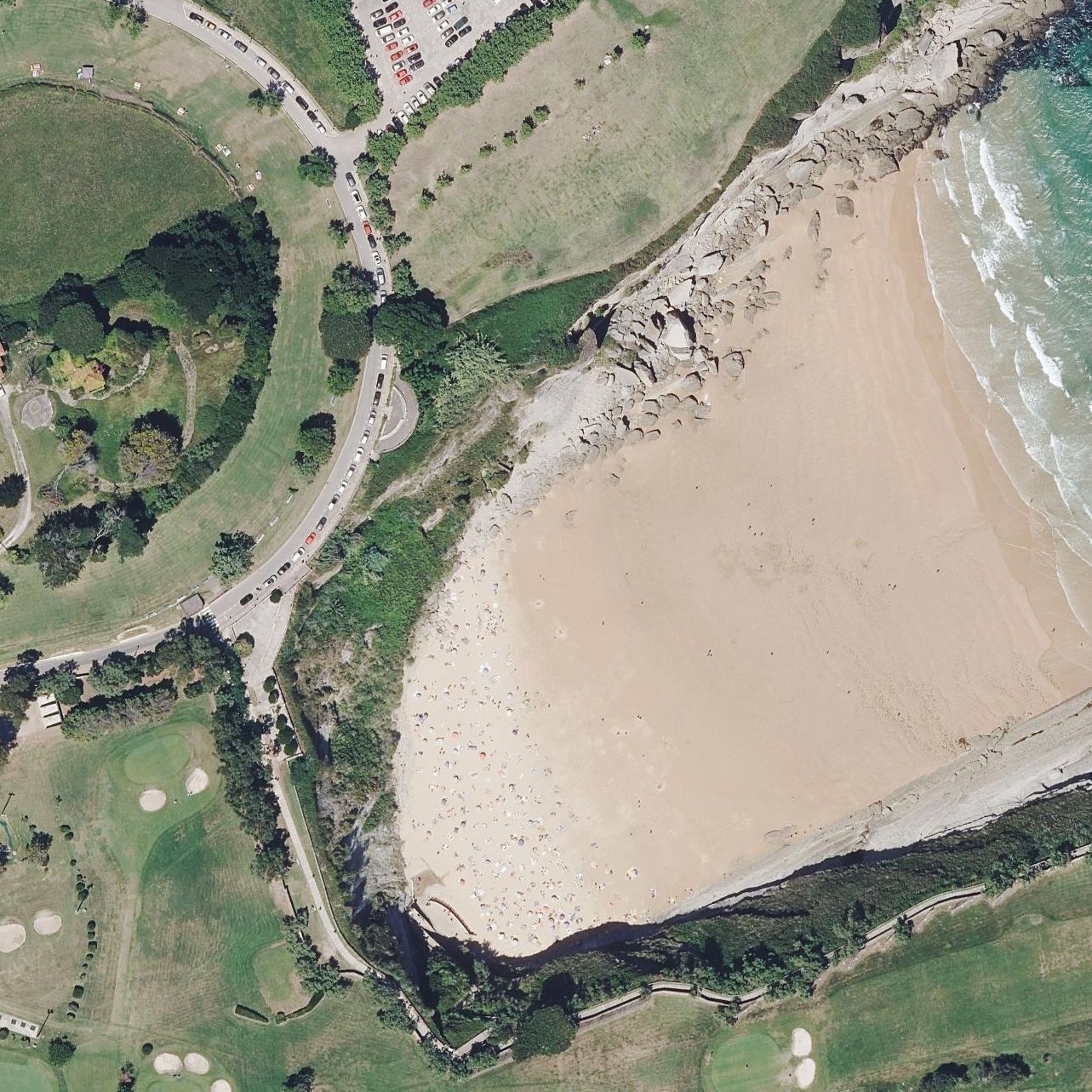 Aerial map of Playa de Mataleñas