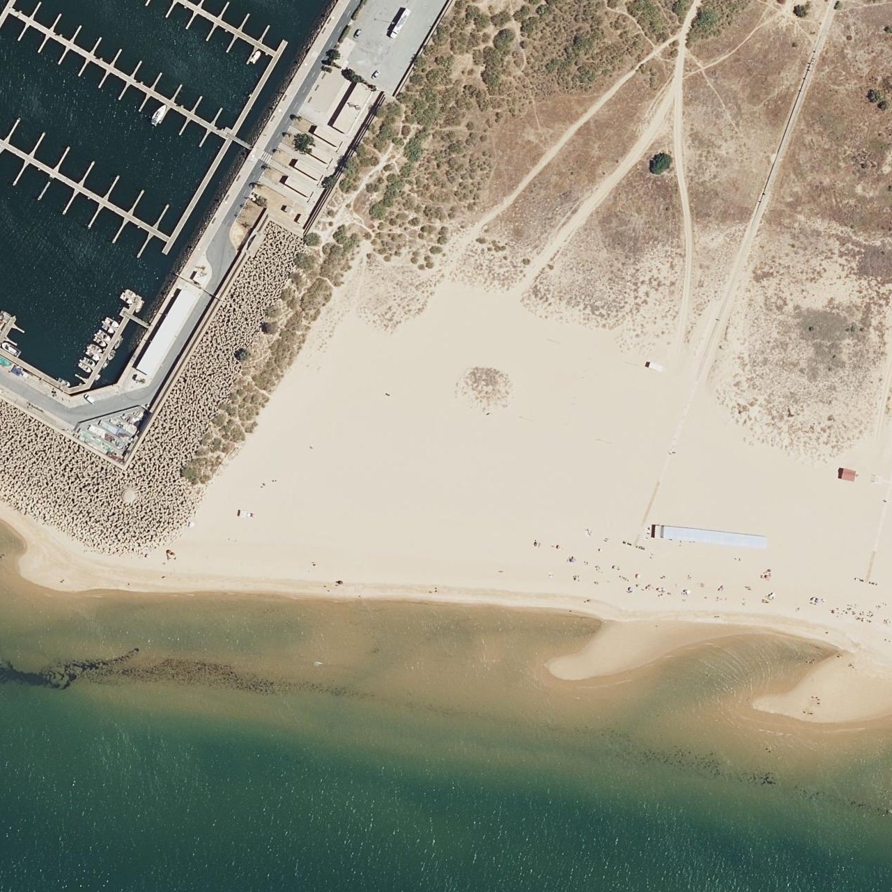 Aerial map of Playa de Mazagón