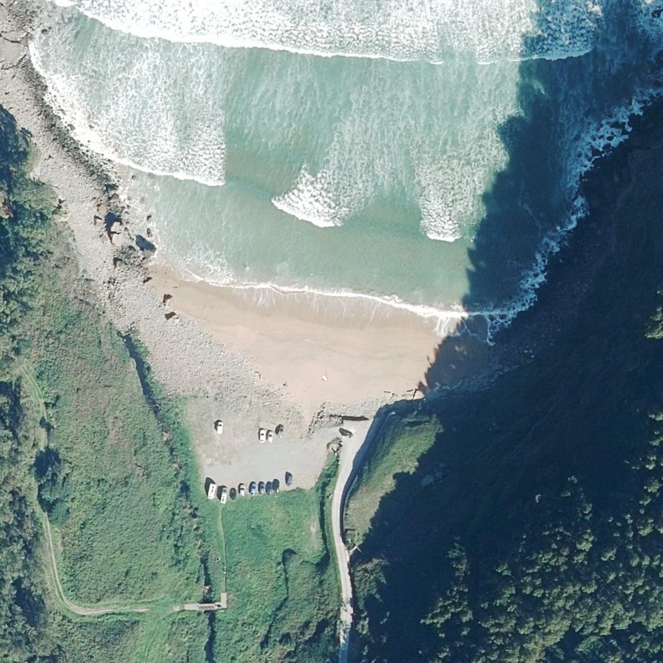 Aerial map of Playa de Merón