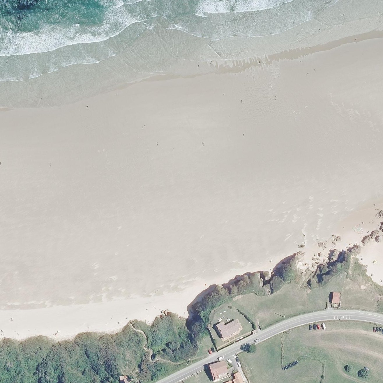 Aerial map of Playa de Merón