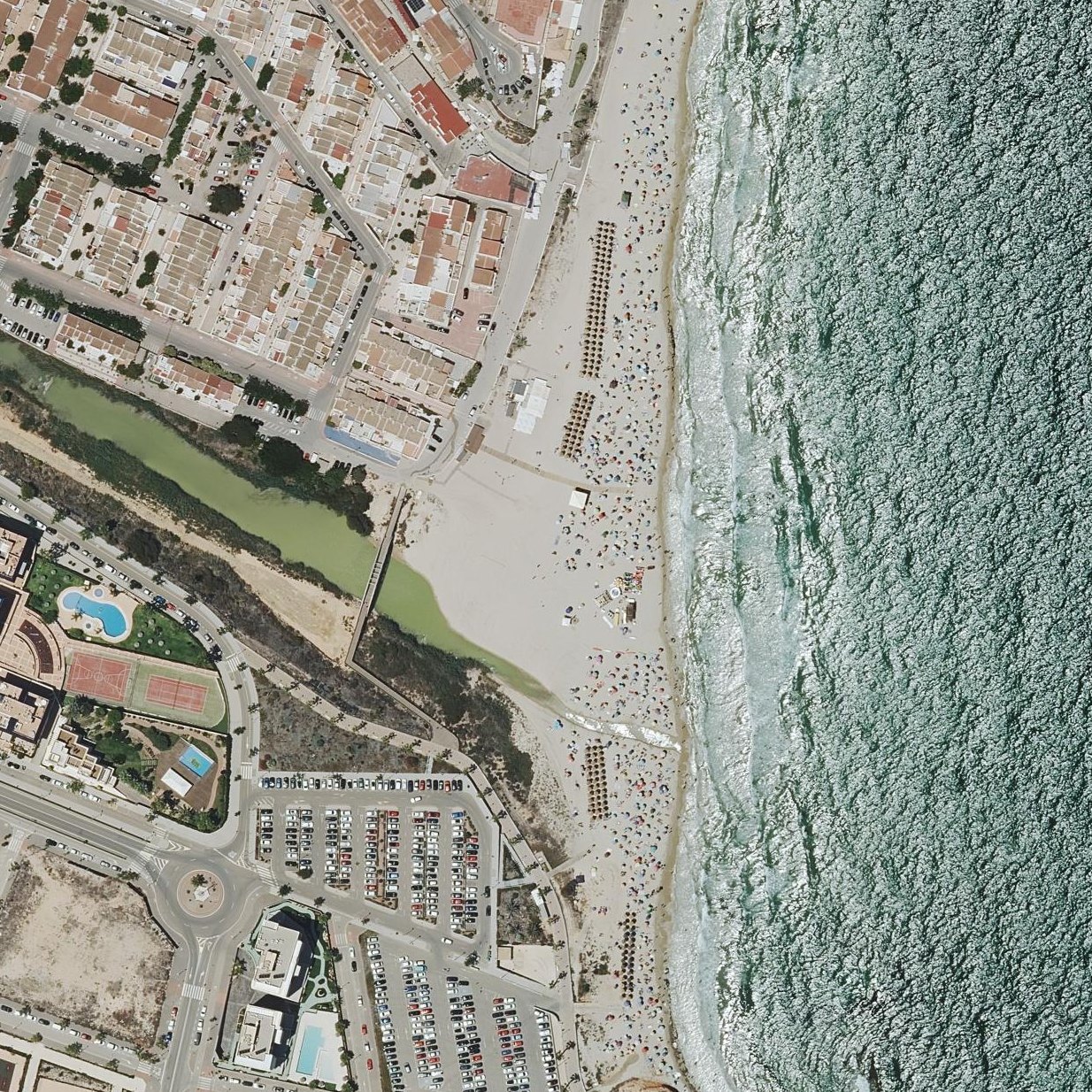 Aerial map of Playa de Mil Palmeras