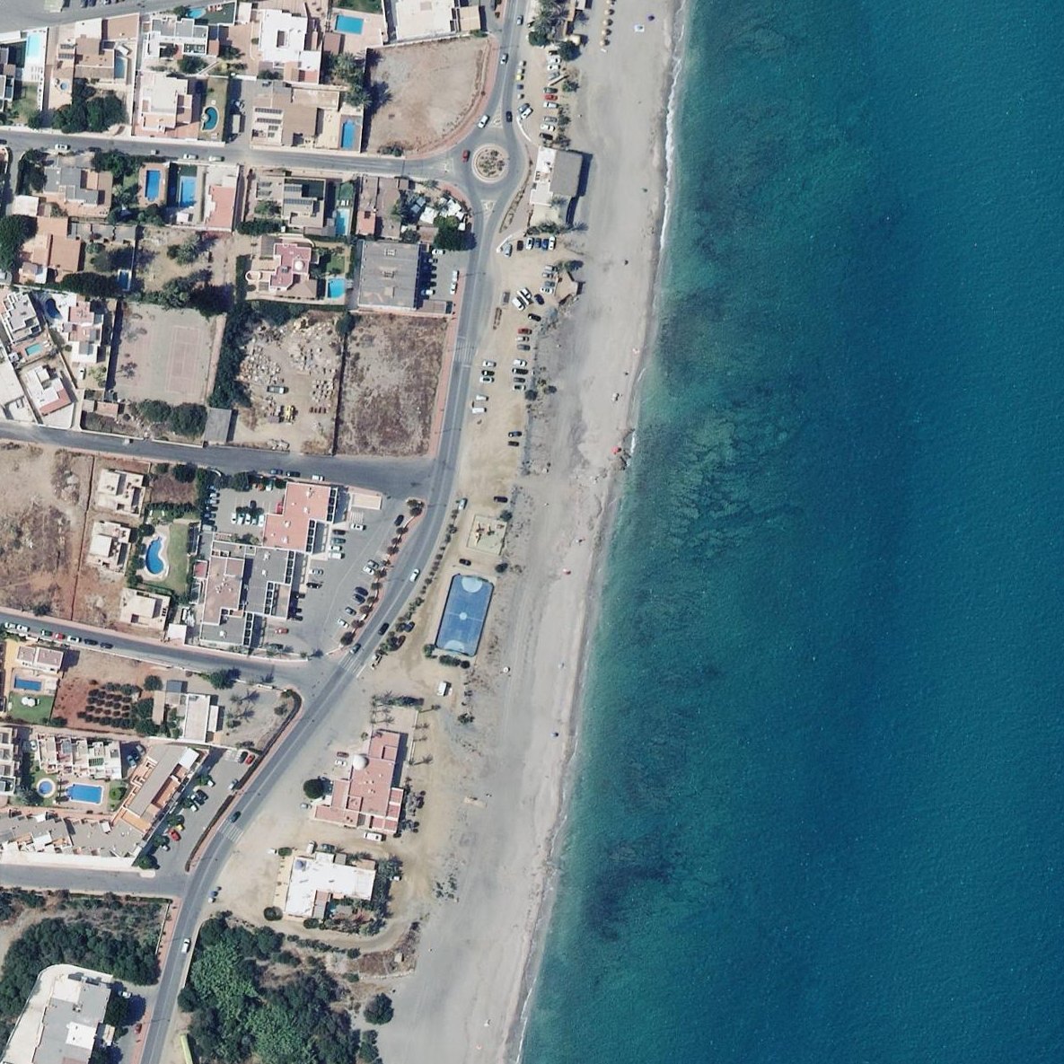 Aerial map of Playa de Mojácar