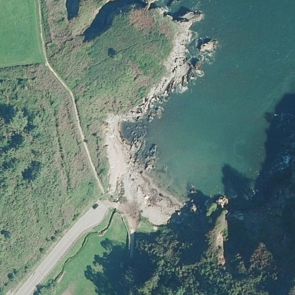 Aerial map of Playa de Moniello