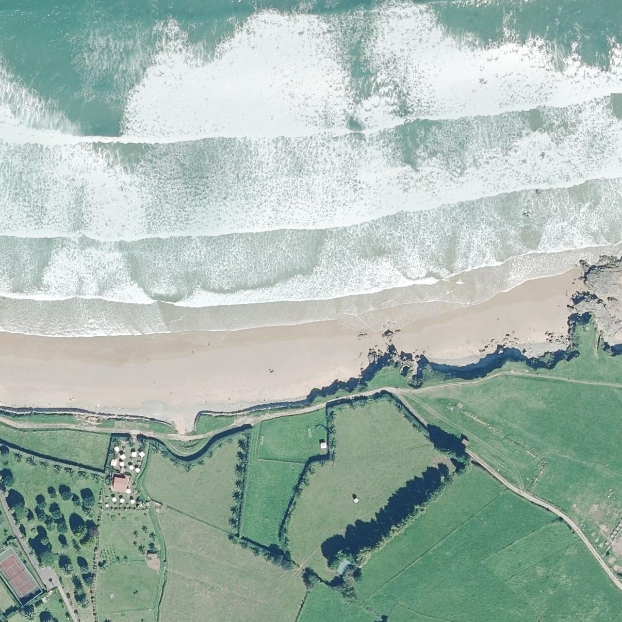 Aerial map of Playa de Moracey