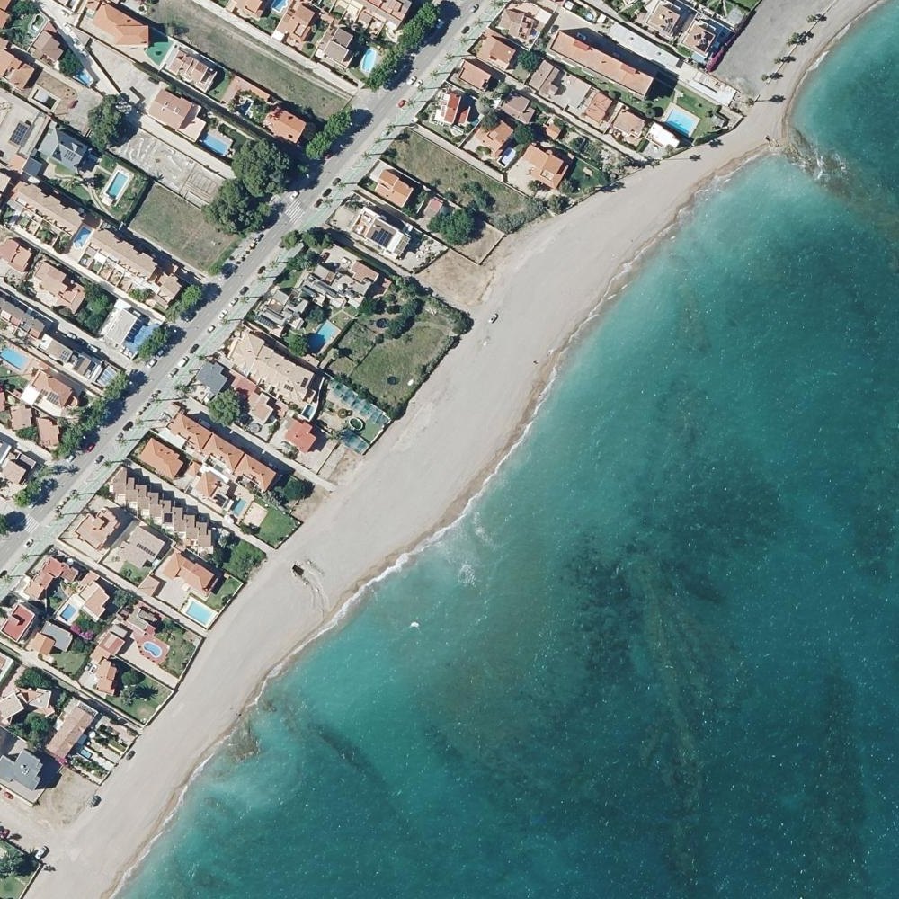 Aerial map of Playa de Morrongo