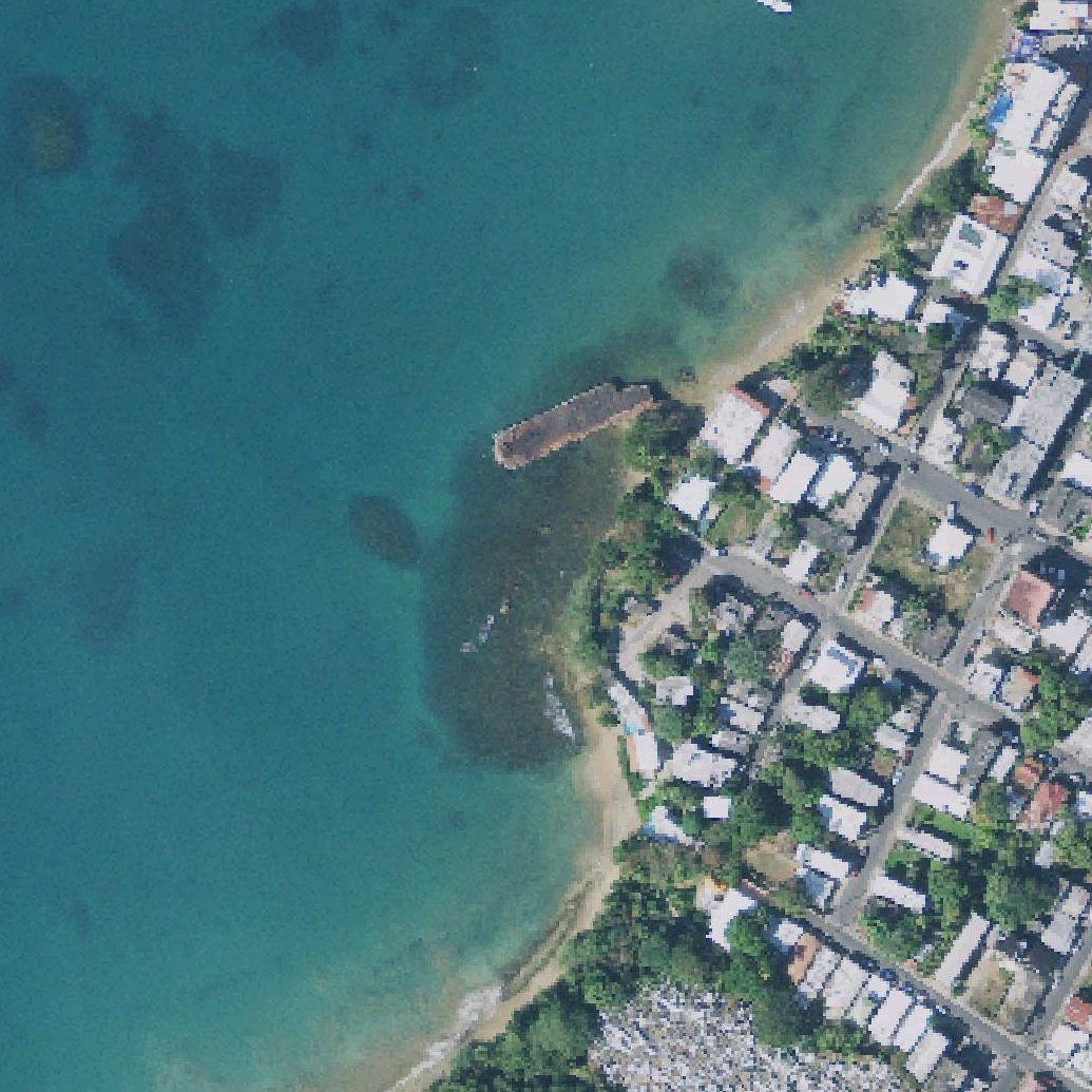 Aerial map of Playa de Muertos Beach