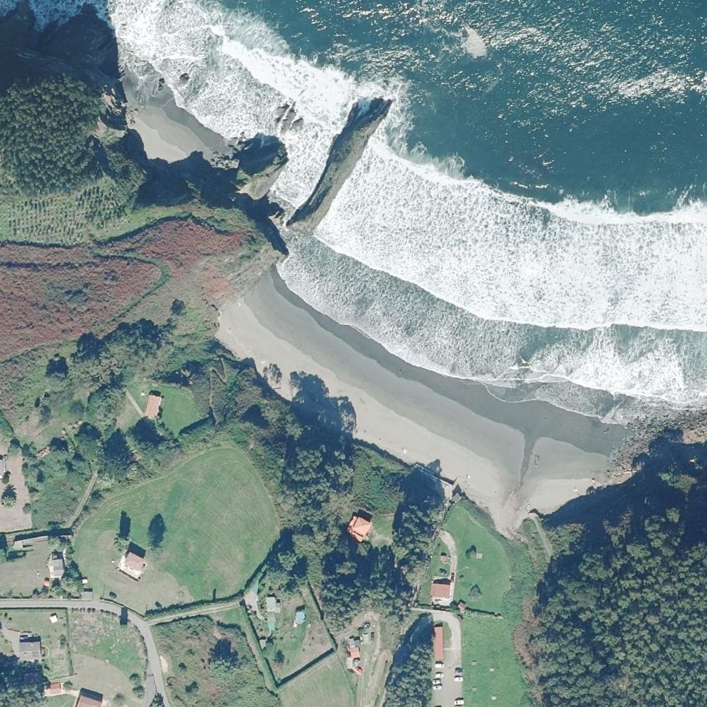 Aerial map of Playa de Munielles
