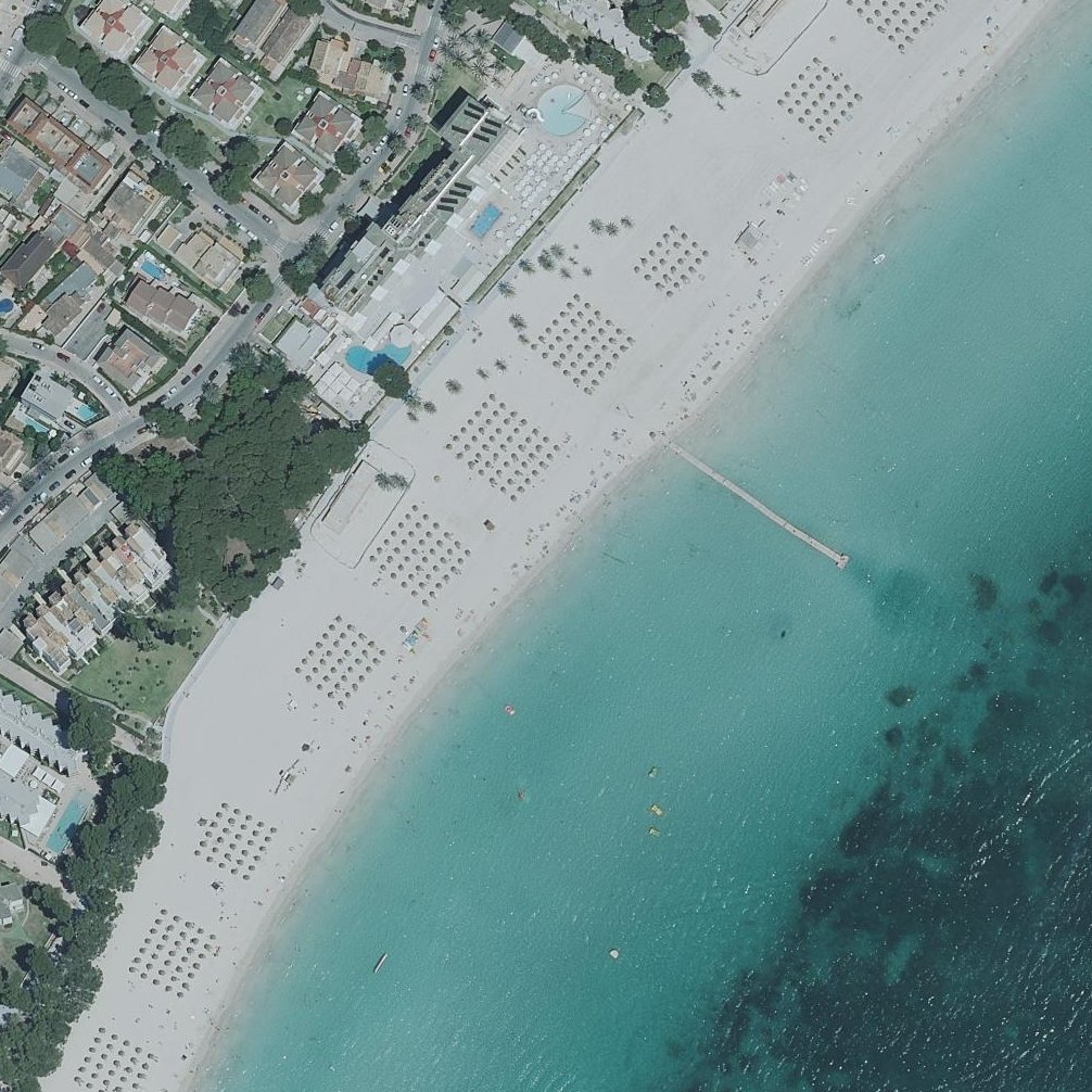 Aerial map of Playa De Muro Pili De Jordi