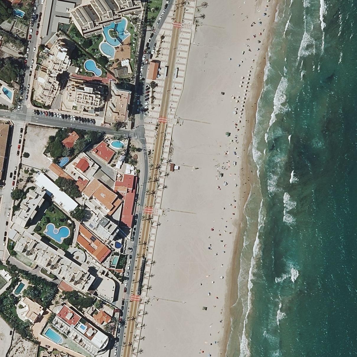 Aerial map of Playa de Mutxavista
