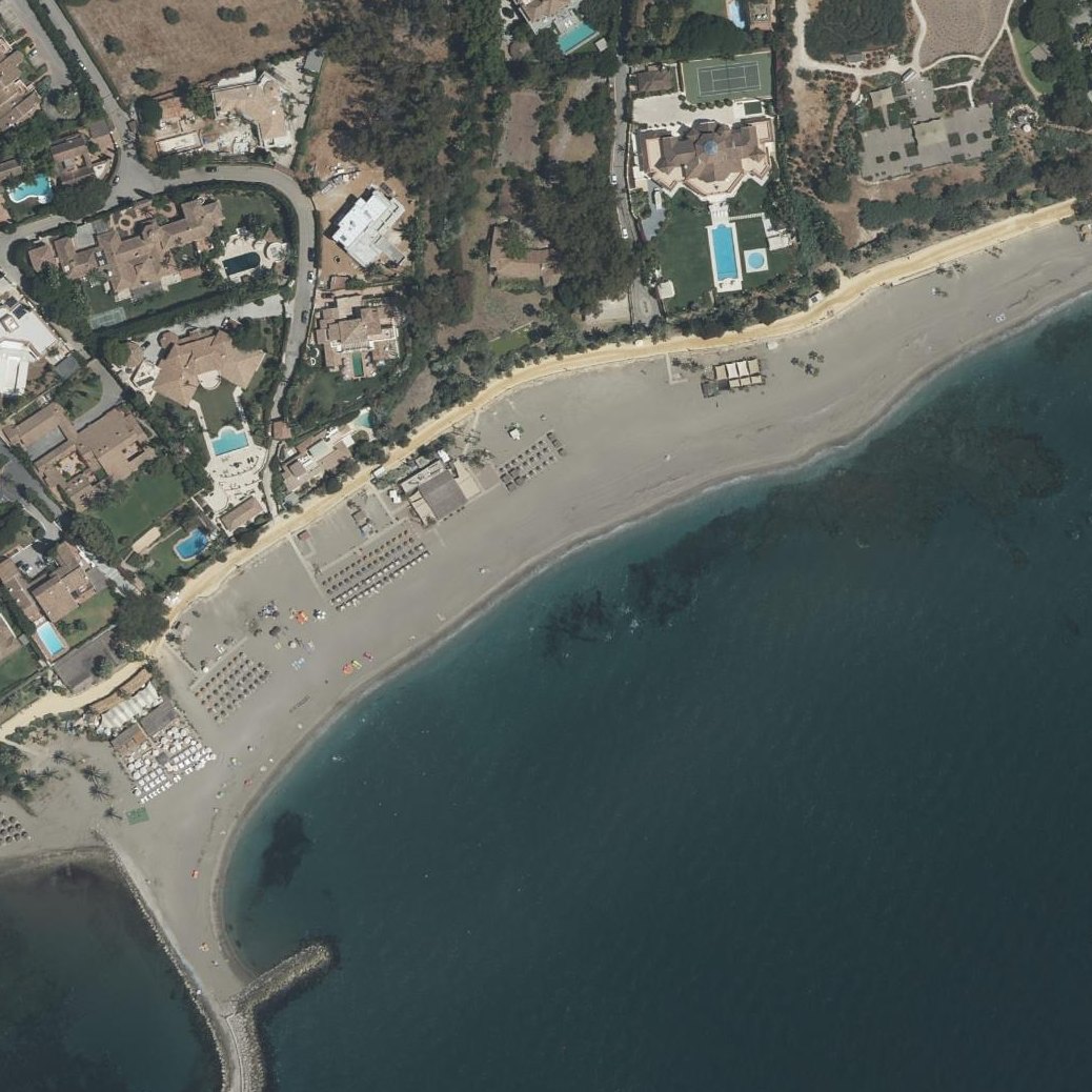 Aerial map of Playa de Nagüeles