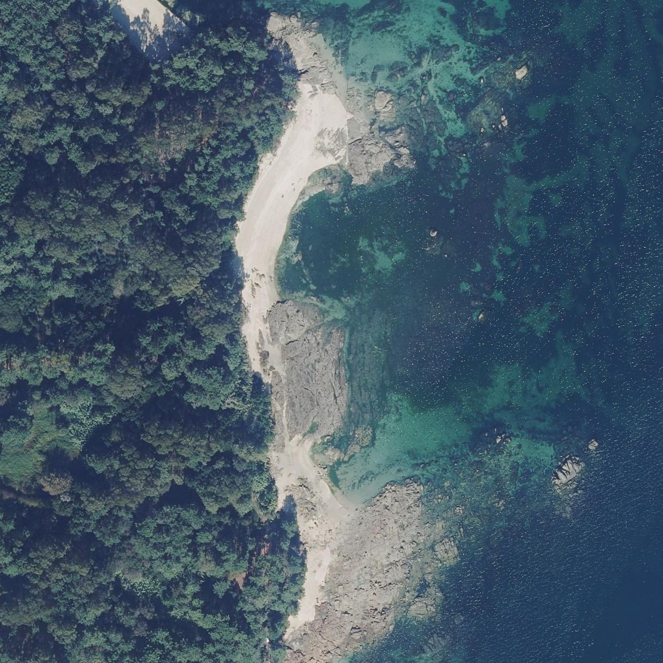 Aerial map of Playa de Niñeiriños