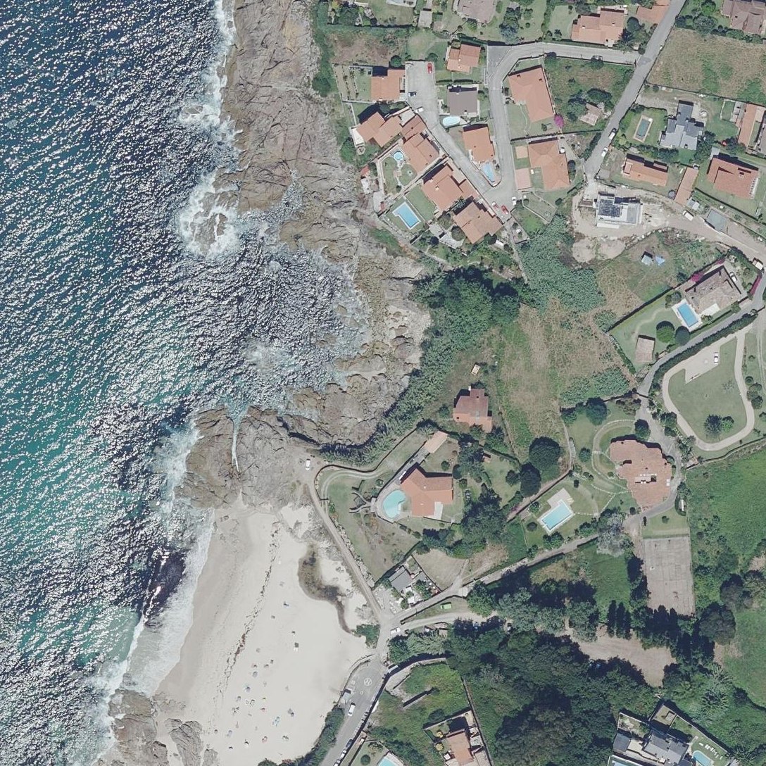 Aerial map of Playa de Noiva