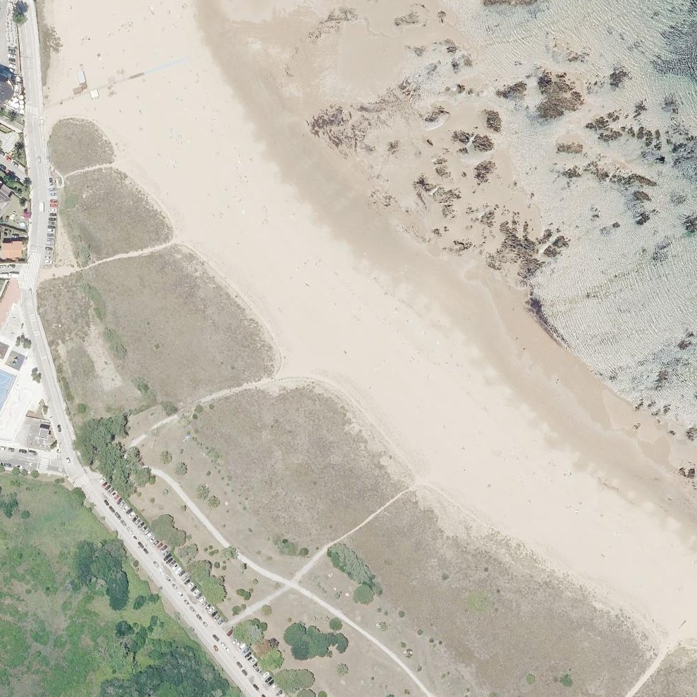 Aerial map of Playa de Noja