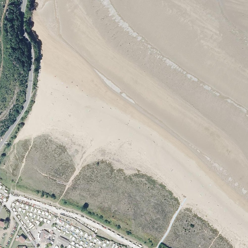 Aerial map of Playa de Oriñón