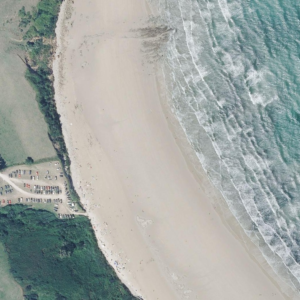 Aerial map of Playa de Oyambre