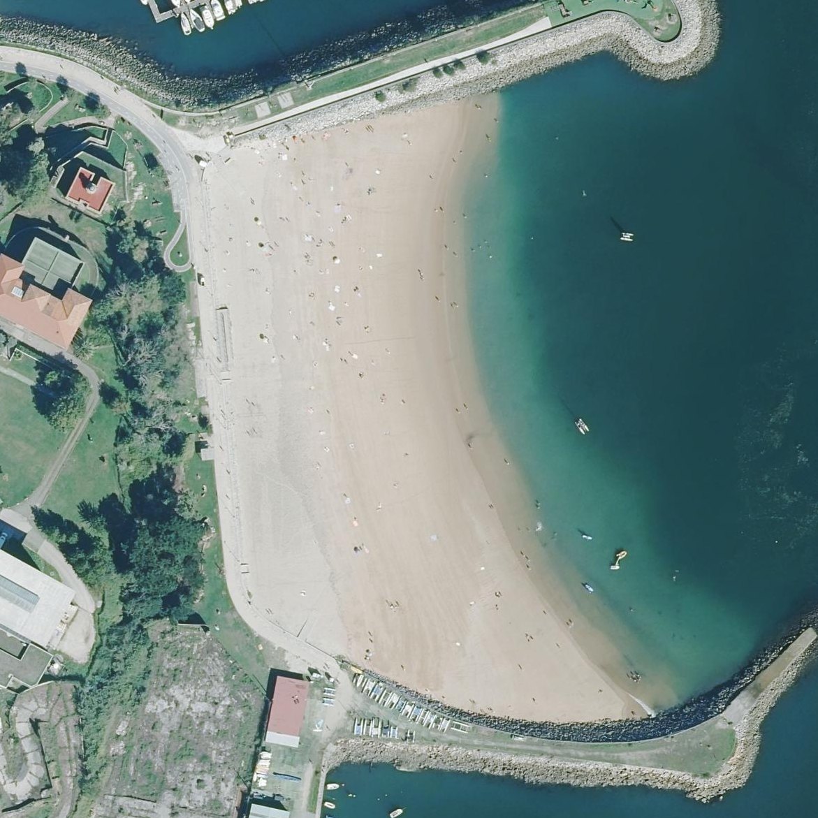 Aerial map of Playa de Oza