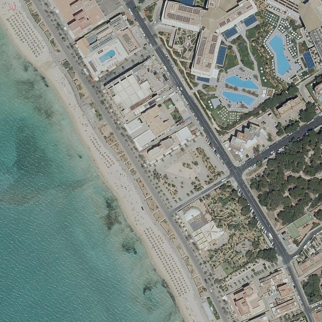 Aerial map of Playa de Palma