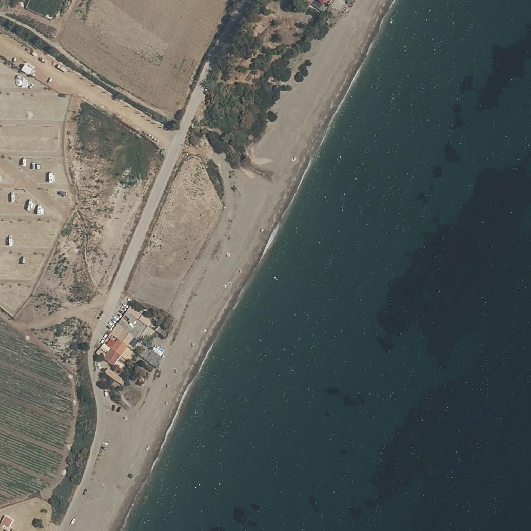 Aerial map of Playa de Parazuelos