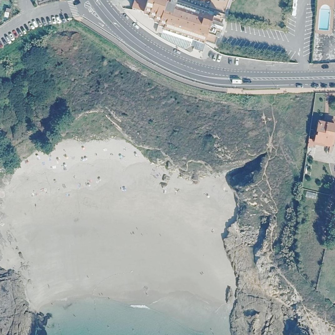Aerial map of Playa de Paxariñas