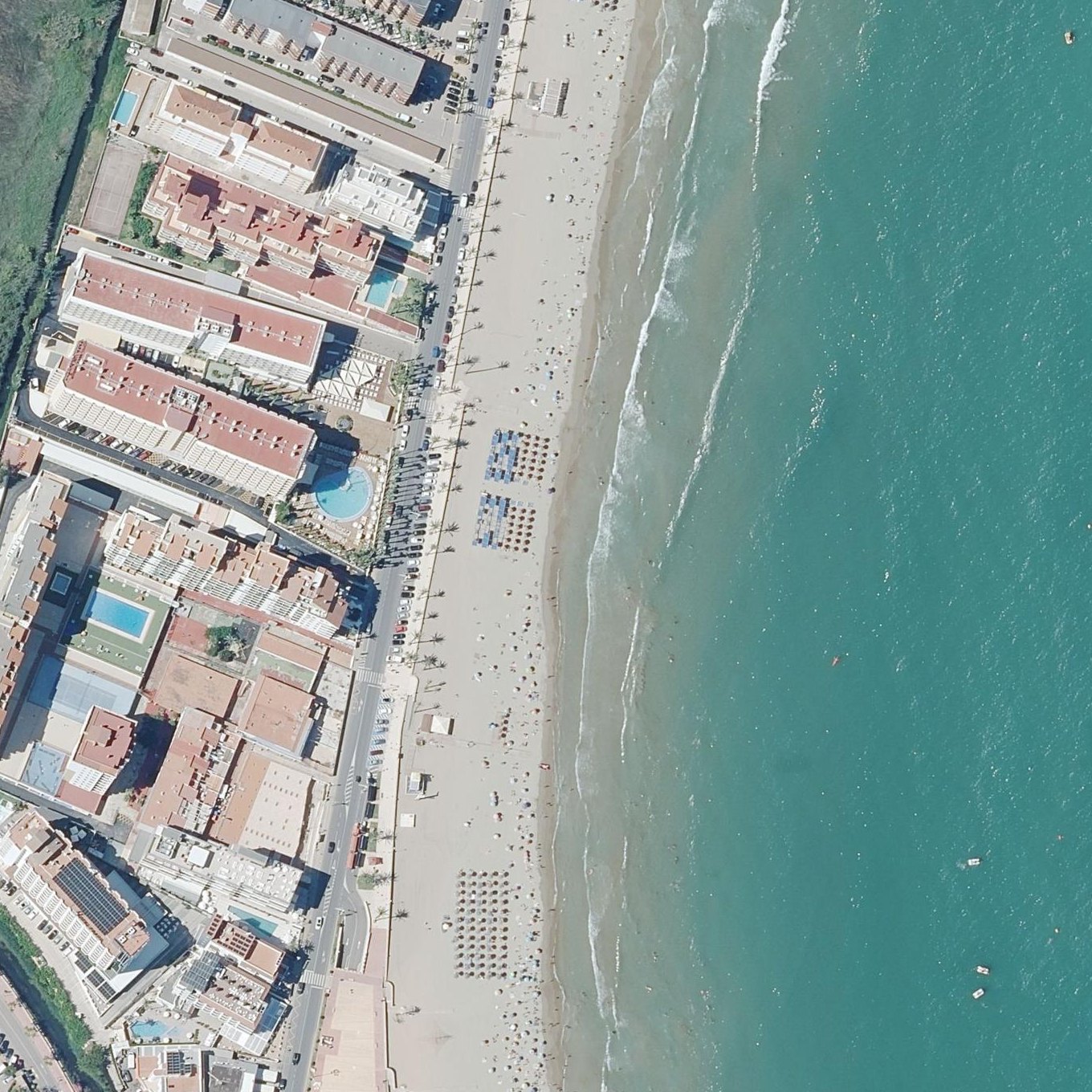 Aerial map of Playa de Peñiscola