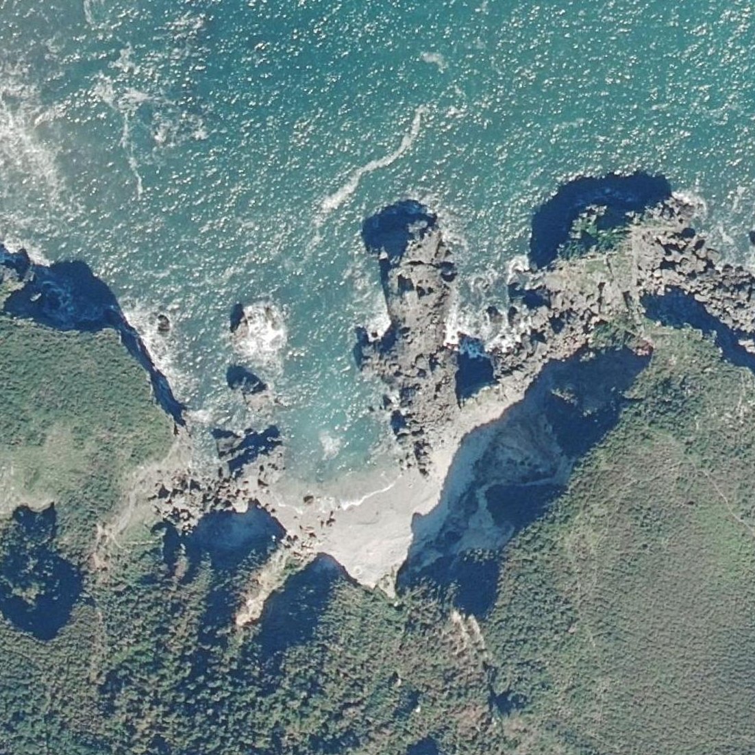 Aerial map of Playa de Pestaña