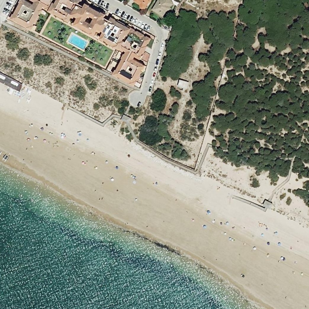 Aerial map of Playa de Piedras Gordas