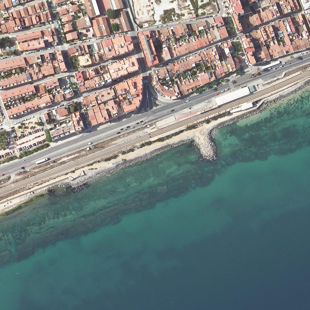Aerial map of Playa de Ponent