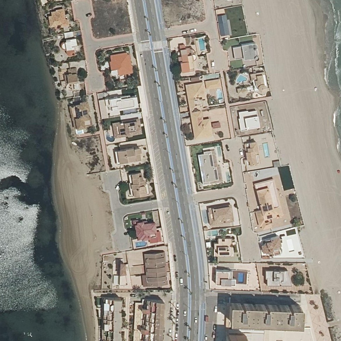 Aerial map of Playa de Poniente