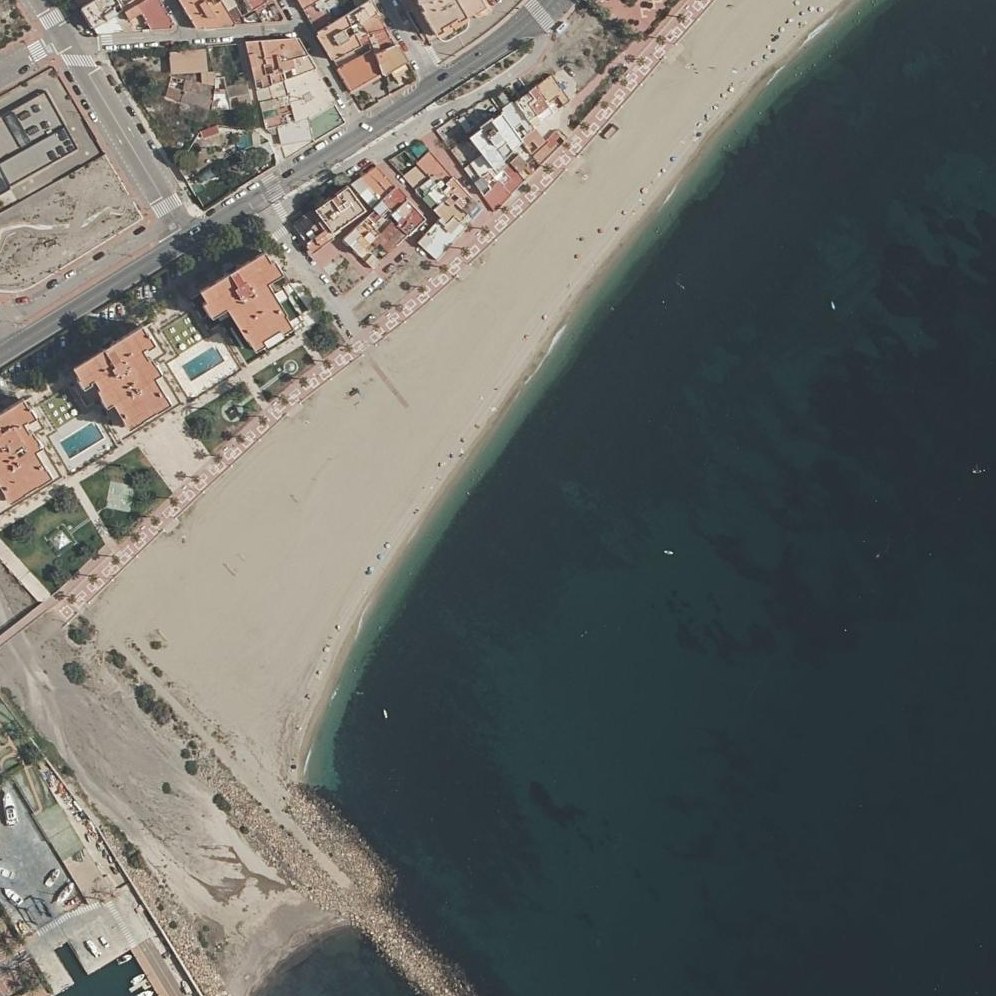 Aerial map of Playa de Poniente