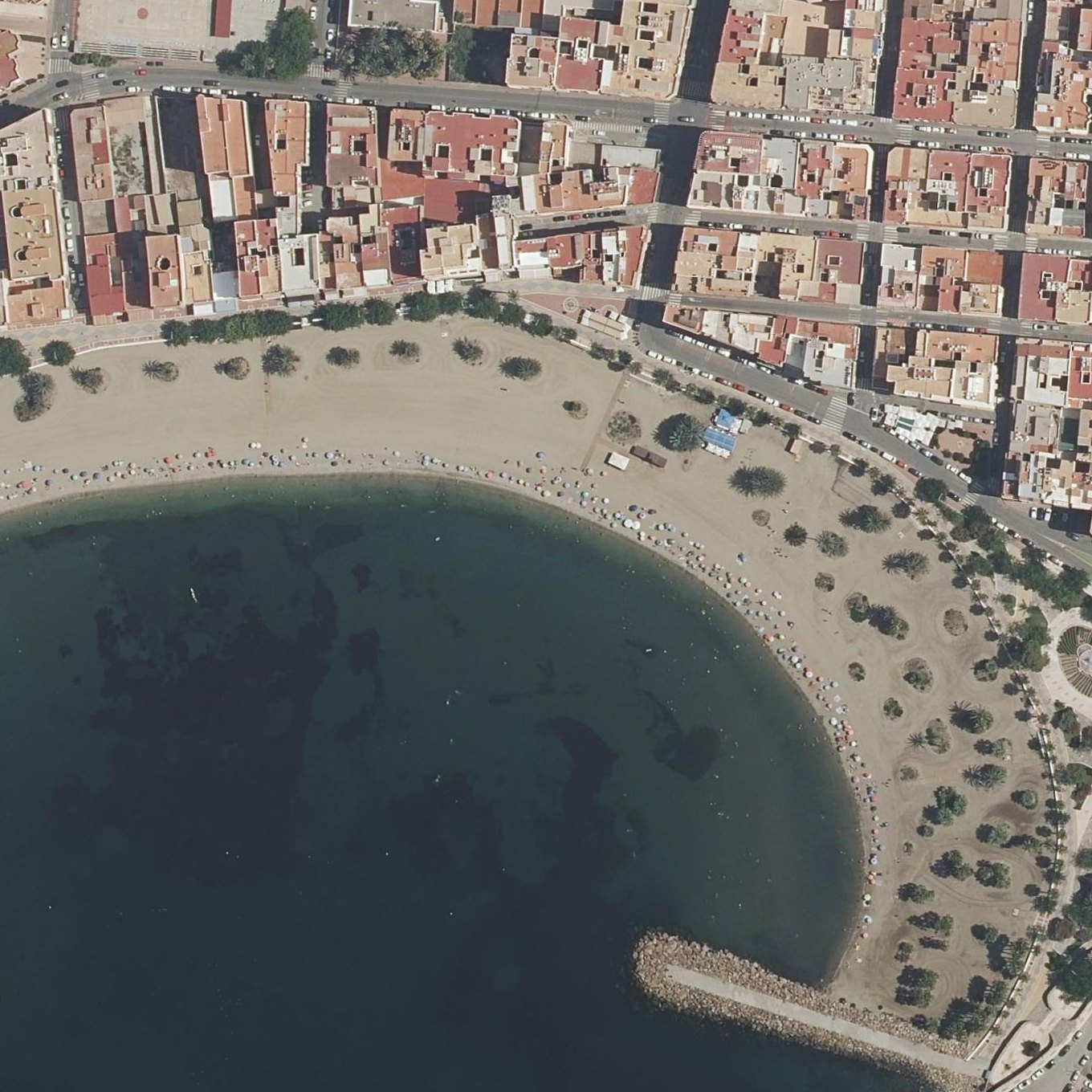 Aerial map of Playa de Poniente "la Colonia"