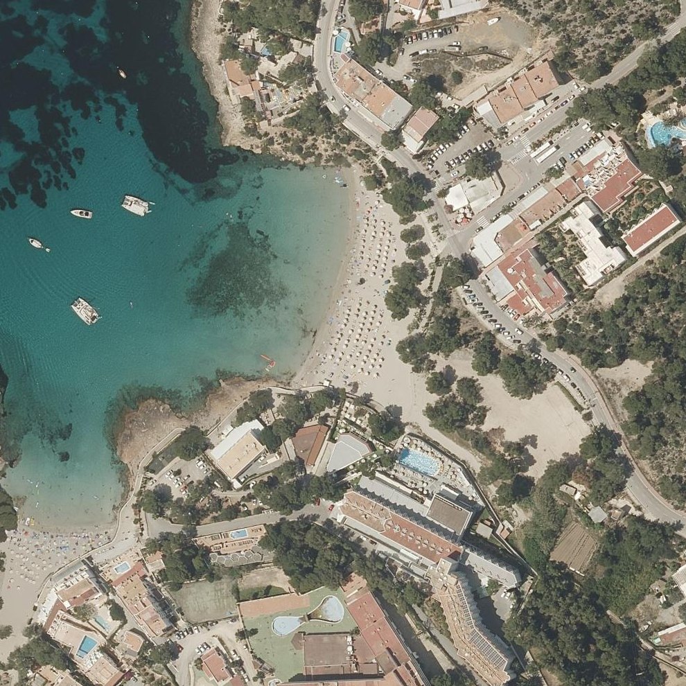 Aerial map of Playa De Portinatx