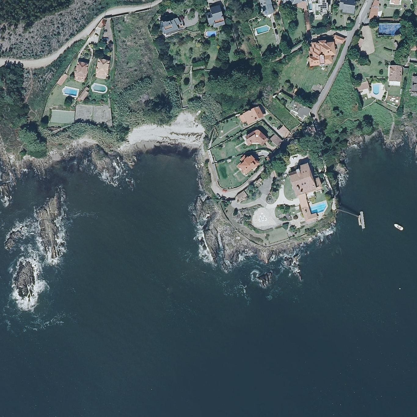 Aerial map of Playa de Portocelo