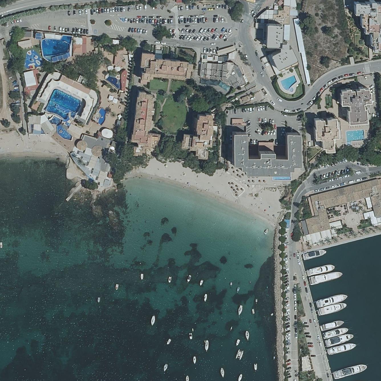 Aerial map of Playa de Punta Portals