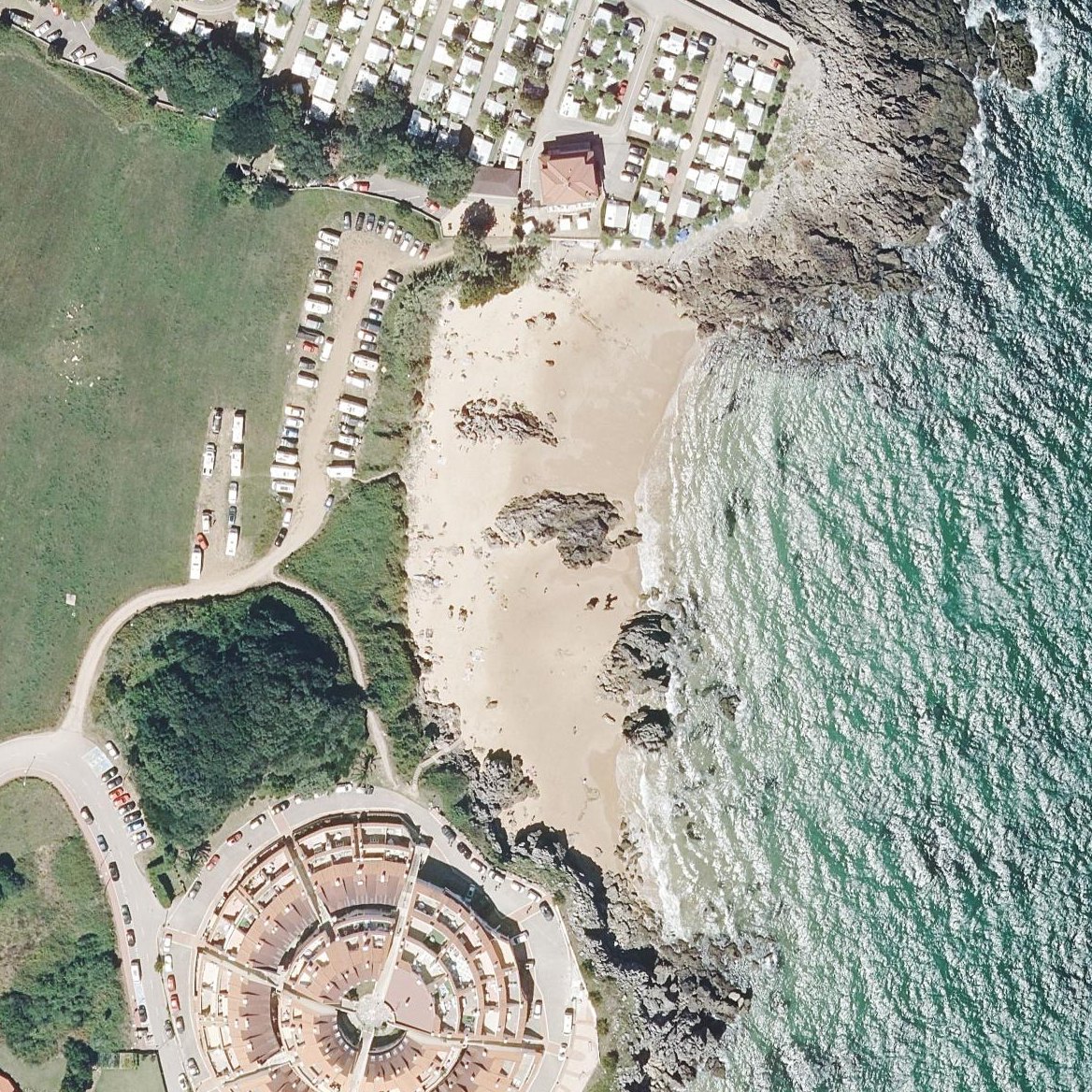 Aerial map of Playa de Quejo