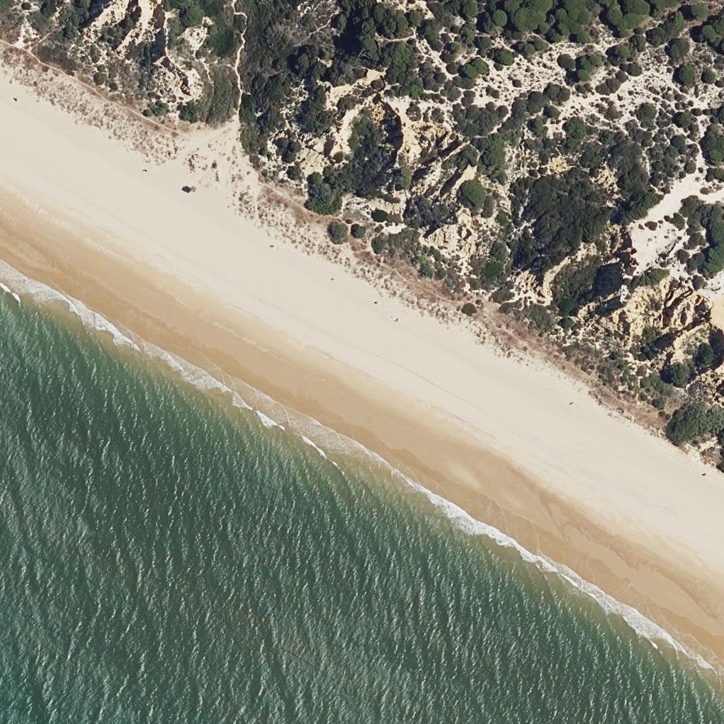 Aerial map of Playa de Rompeculos
