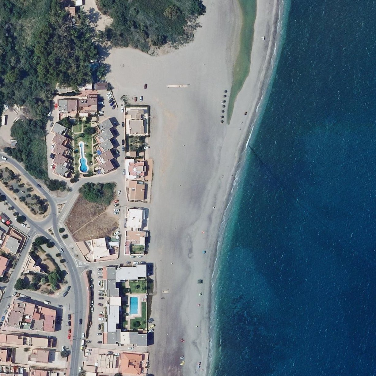 Aerial map of Playa de Rumina