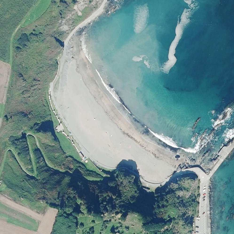Aerial map of Playa de Salinas o tercera de Luarca