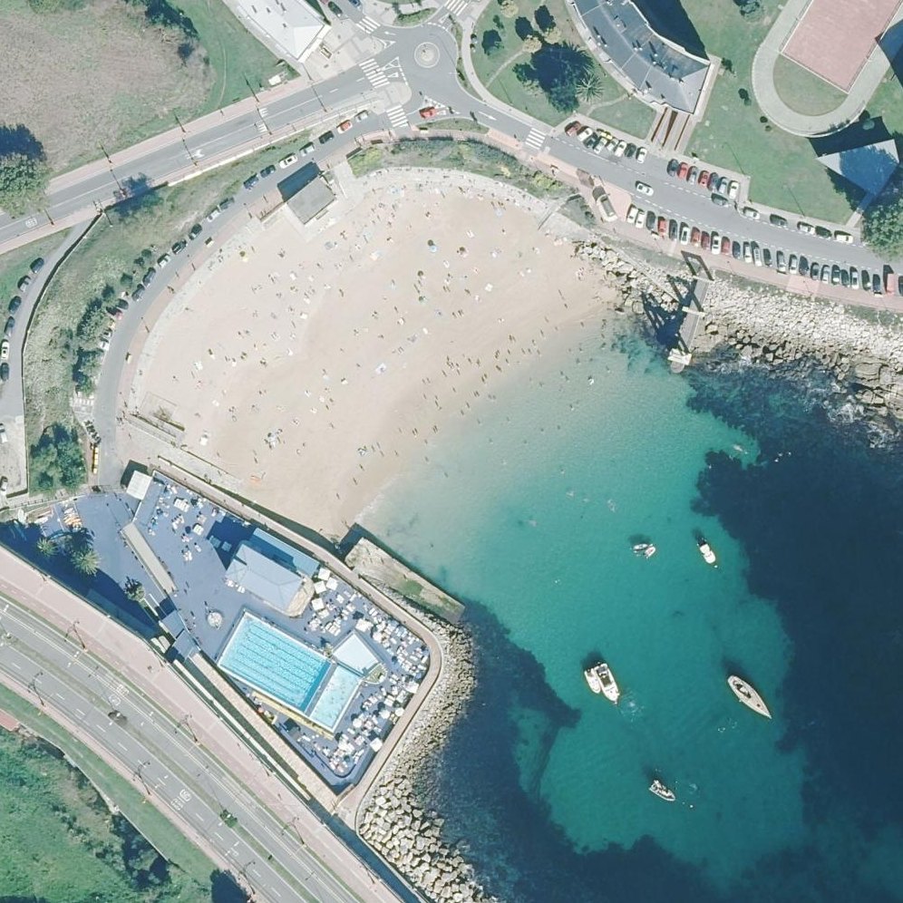 Aerial map of Playa de San Amaro