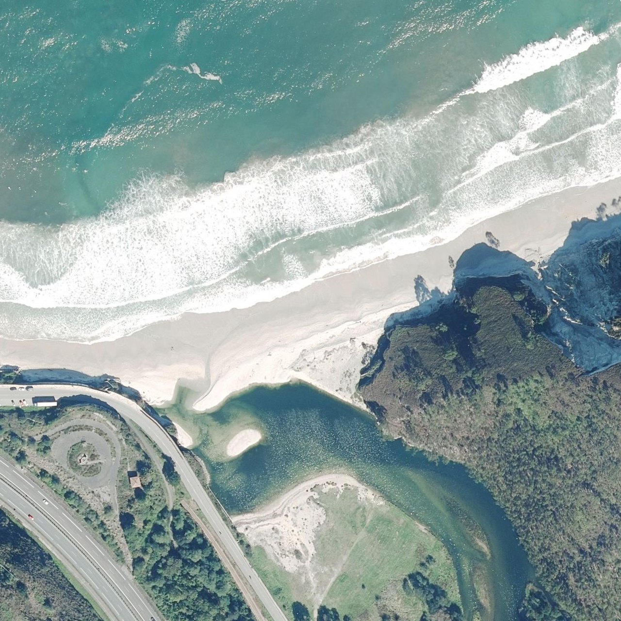 Aerial map of Playa de San Antolín de Bedón