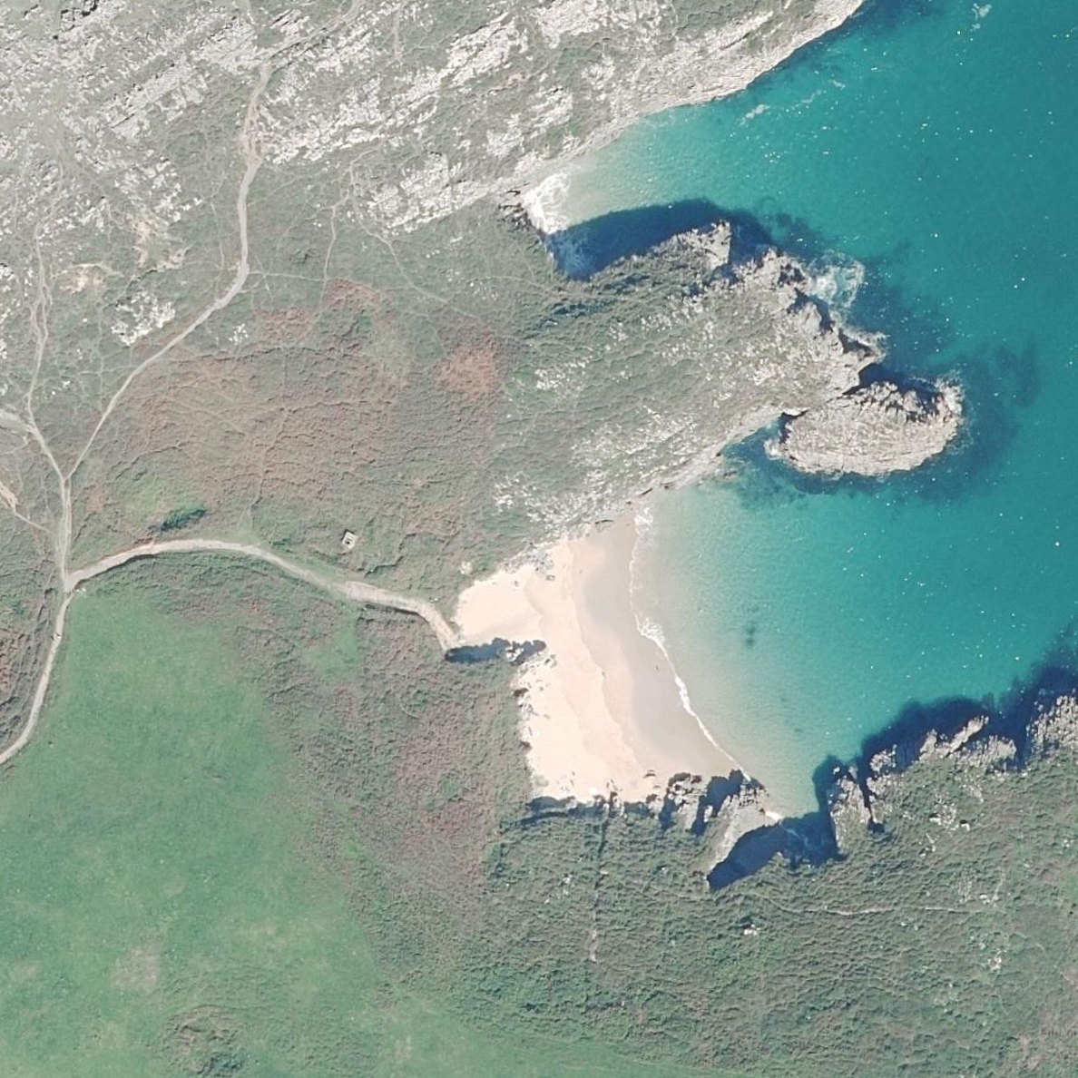 Aerial map of Playa de San Antonio del Mar