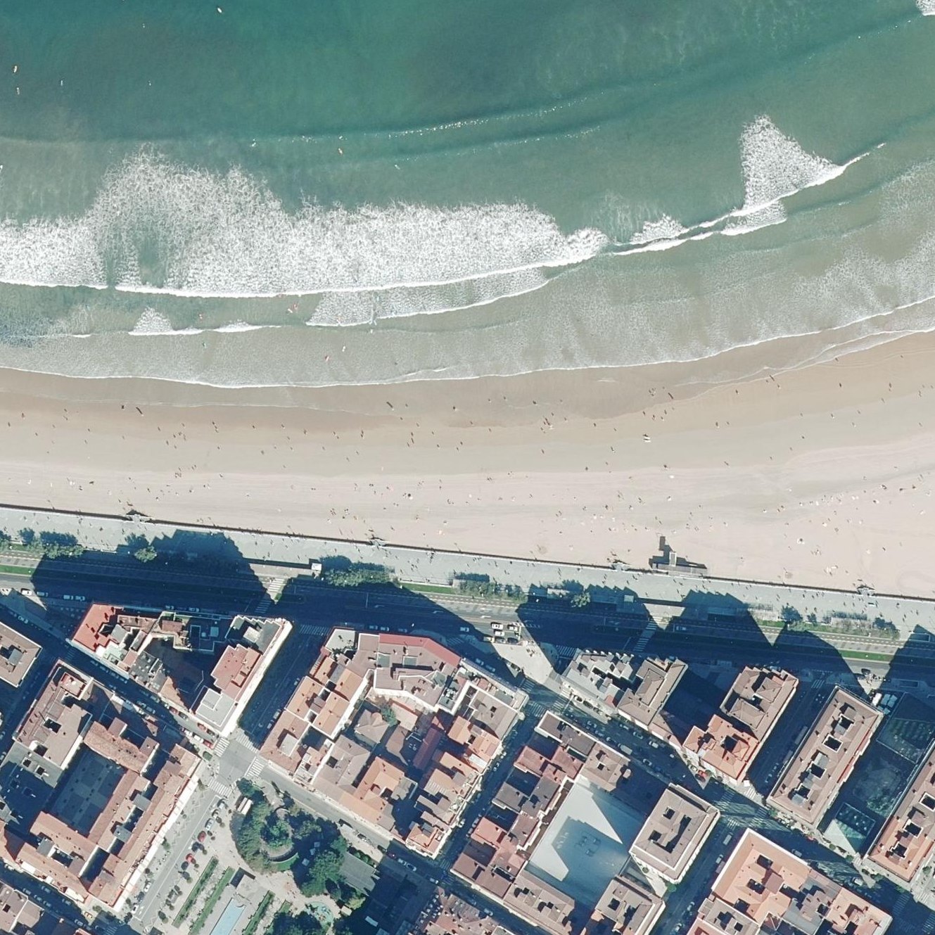 Aerial map of Playa de San Lorenzo