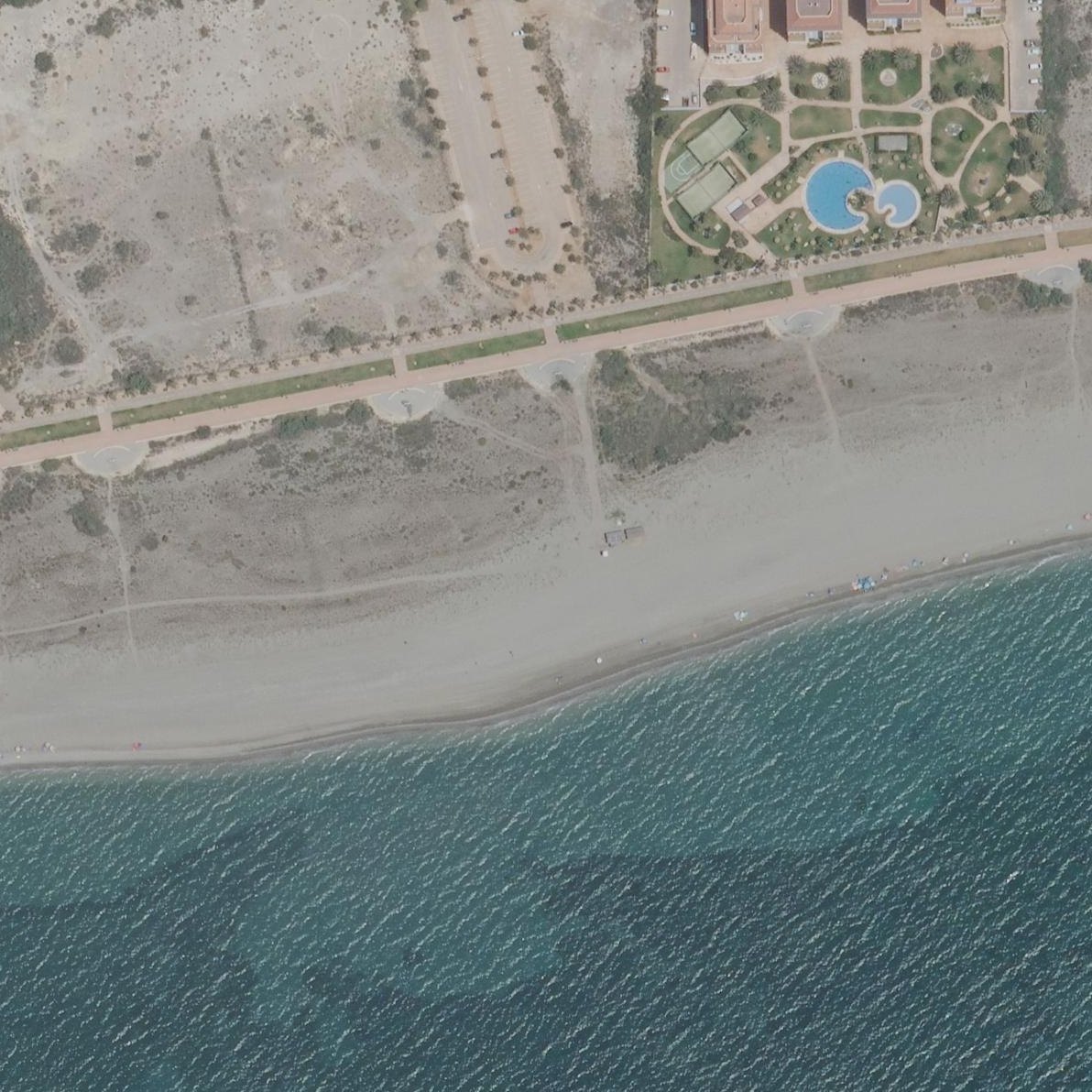 Aerial map of Playa de San Miguel