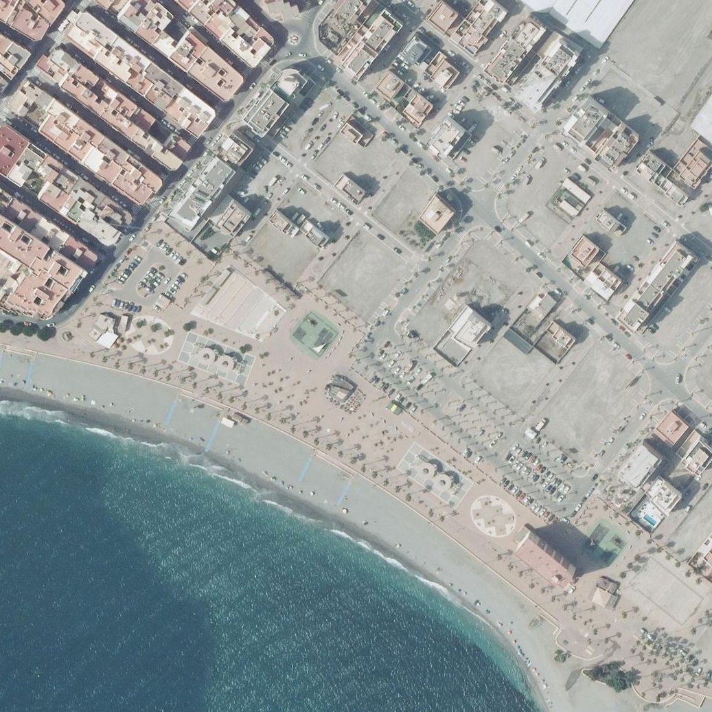 Aerial map of Playa de San Nicolás
