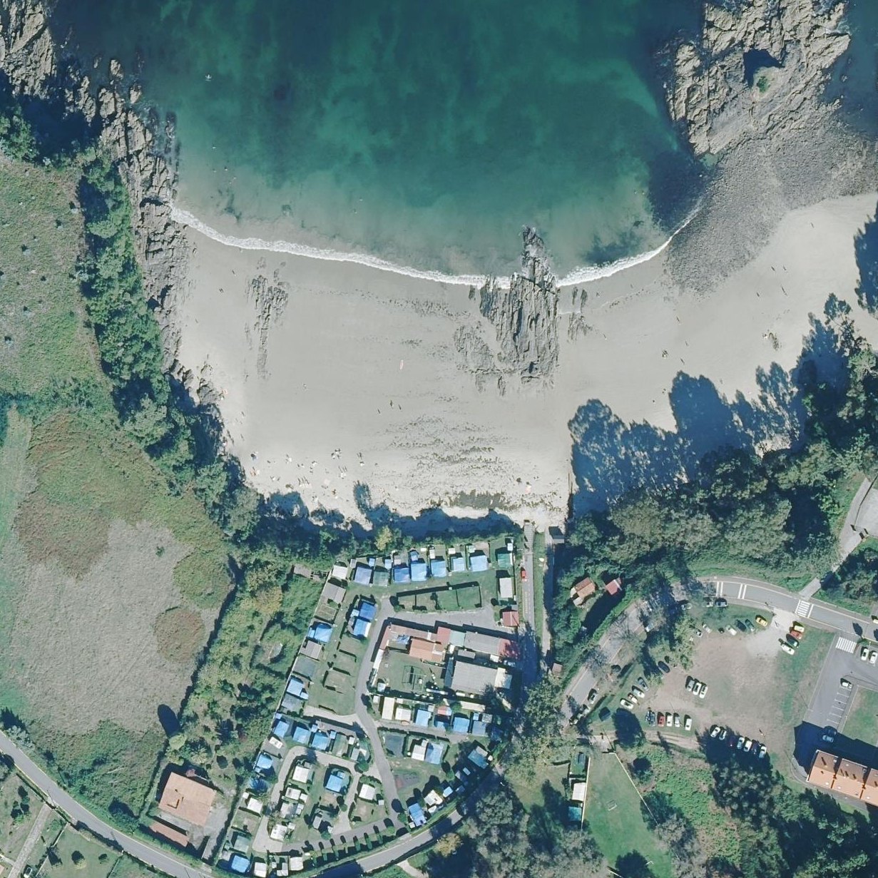 Aerial map of Playa de San Pedro