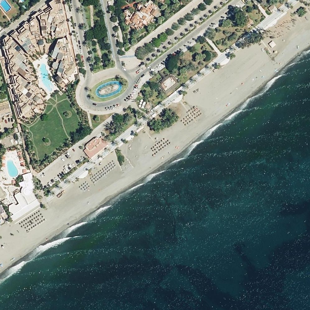 Aerial map of Playa de San Pedro de Alcántara